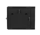 Lanberg rack cabinet 19” double-section wall-mount 9U / 600x600 for self-assembly (flat pack), black