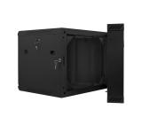 Lanberg rack cabinet 19” double-section wall-mount 9U / 600x600 for self-assembly (flat pack), black