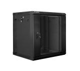 Lanberg rack cabinet 19” double-section wall-mount 12U / 600x600 for self-assembly (flat pack), black