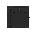 Lanberg rack cabinet 19” double-section wall-mount 12U / 600x600 for self-assembly (flat pack), black