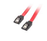 Lanberg SATA DATA III (6GB/S) F/F cable 100cm metal clips, red