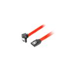 Lanberg SATA DATA II (3GB/S) F/F cable 50cm metal clips angled, red