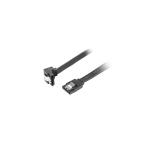 Lanberg SATA DATA III (6GB/S) F/F cable 30cm metal clips angled, black