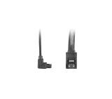 Lanberg SATA DATA III (6GB/S) F/F cable 50cm metal clips angled, black
