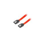 Lanberg SATA DATA II (3GB/S) F/F cable 30cm metal clips, red