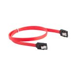 Lanberg SATA DATA II (3GB/S) F/F cable 50cm metal clips, red