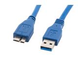 Lanberg USB MICRO-B (M)  ->  USB-A (M) 3.0 cable 0.5m, blue