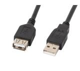 Lanberg extension cable USB 2.0 AM-AF, 70cm, black