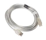 Lanberg extension cable USB 2.0 AM-AF, 5m, transparent ferrite