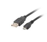 Lanberg USB MICRO-B (M)  ->  USB-A (M) 2.0 cable 0.3m, black