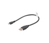 Lanberg USB MICRO-B (M)  ->  USB-A (M) 2.0 cable 0.3m, black