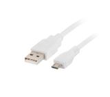 Lanberg USB MICRO-B (M)  ->  USB-A (M) 2.0 cable 0.3m, white