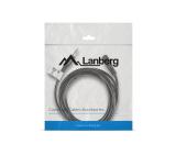 Lanberg extension cable mini jack 3.5mm M/F 3 pin 2m, black