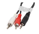 Lanberg mini jack 3.5mm (M) 3 pin -> 2X RCA (chinch) (M) cable 0.2m