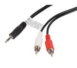 Lanberg mini jack 3.5mm (M) 3 pin -> 2X RCA (chinch) (M) cable 1.5m