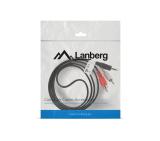 Lanberg mini jack 3.5mm (M) 3 pin -> 2X RCA (chinch) (M) cable 1.5m
