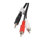 Lanberg mini jack 3.5mm (M) 3 pin -> 2X RCA (chinch) (M) cable 5m