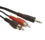 Lanberg mini jack 3.5mm (M) 3 pin -> 2X RCA (chinch) (M) cable 2.5m, 50-pack
