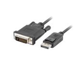 Lanberg display port (M) V1.2 -> DVI-D (M) (24+1) cable 1m, dual link, black