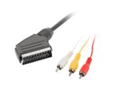 Lanberg cable SCART (EURO)-RCA x3 1.8m