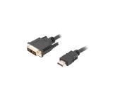 Lanberg HDMI (M) -> DVI-D (M) (18+1) cable 0.5m, single link with gold-plated connectors, black