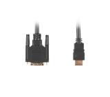 Lanberg HDMI (M) -> DVI-D(M)(18+1) cable 5m, single link with gold-plated connectors, black