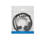 Lanberg CEE 7/7 -> IEC 320 C13 power cord 1.8m angled right VDE, black