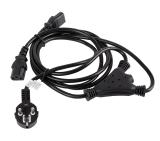 Lanberg CEE 7/7 -> 2X IEC 320 C13 power cord 2m VDE, black