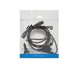 Lanberg CEE 7/7 -> 2X IEC 320 C13 power cord 2m VDE, black