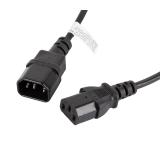 Lanberg extension power supply cable IEC 320 C13 ->  C14 1.8m, black