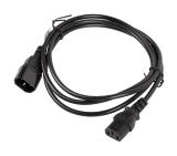 Lanberg extension power supply cable IEC 320 C13 ->  C14 1.8m, black