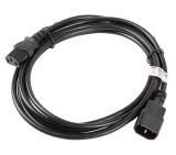 Lanberg extension power supply cable IEC 320 C13 -> C14 3m VDE, black