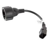 Lanberg extension power supply cable IEC 320 C14 -> Schuko (F) 20cm, black