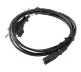 Lanberg CEE 7/16 -> IEC 320 C7 EURO (RADIO) power cord 1.8m VDE, black