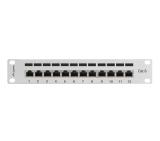 Lanberg patch panel 12port 1U 10" CAT.6 shielded, grey