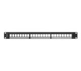 Lanberg patch panel blank 24 port 1U for keystone modules, black