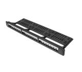 Lanberg patch panel blank 24 port 1U with organizer for keystone modules, black