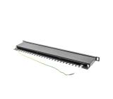 Lanberg patch panel 24 port 0.5U CAT.5E shielded, black