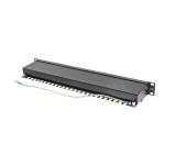 Lanberg patch panel 24 port 1U CAT.5E shielded, black