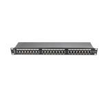 Lanberg patch panel 24 port 1U CAT.5E shielded, black