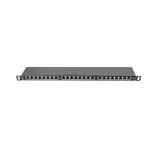 Lanberg patch panel 24 port 0.5U CAT.6 shielded, black