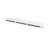 Lanberg patch panel 24 port 0.5U CAT.6 shielded, grey