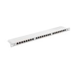 Lanberg patch panel 24 port 0.5U CAT.6 shielded, grey