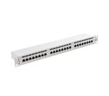 Lanberg patch panel 24 port 1U CAT.6 shielded, grey