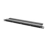 Lanberg patch panel 24 port 0.5U CAT.5E, black