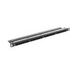 Lanberg patch panel 24 port 0.5U CAT.5E, black