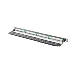 Lanberg patch panel 24 port 0.5U CAT.5E, black