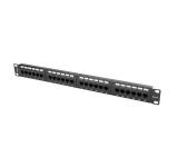 Lanberg patch panel 24 port 1U CAT.5E, black