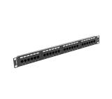 Lanberg patch panel 24 port 1U CAT.5E, black