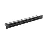 Lanberg patch panel 48 port 1U CAT.5E, black